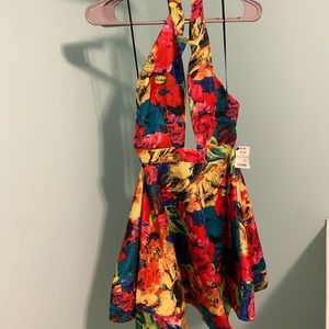 Akira Floral Salsa Dress Size M